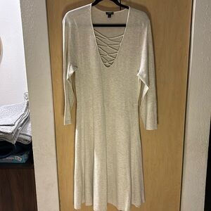 Torrid size 1 sweater dress heathered cream.